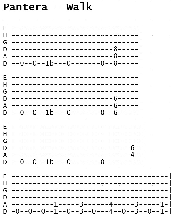 Pantera - Walk (Tab)