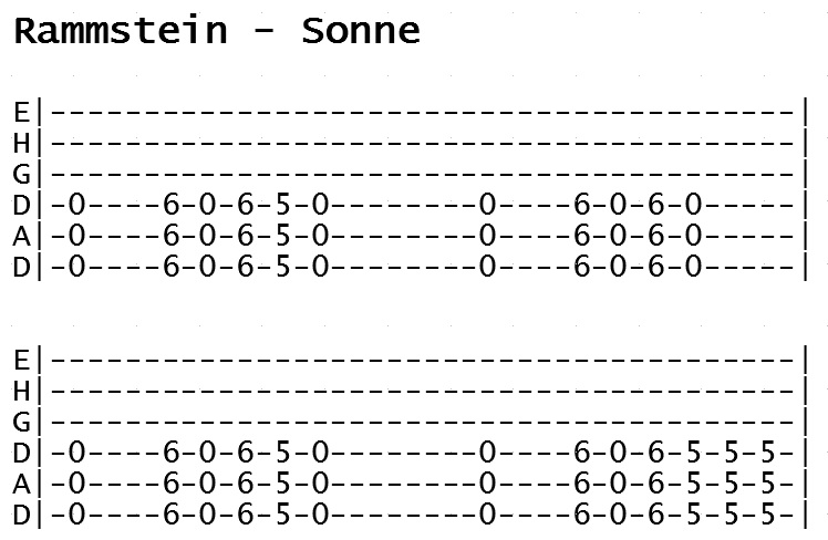 Rammstein - Sonne (Tab)