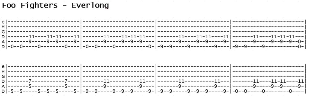 Foo Fighters - Everlong (Tab)