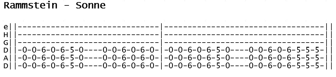 Rammstein - Sonne (Tab)