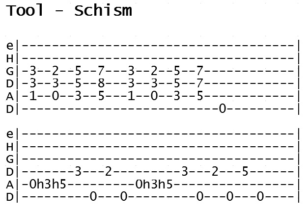 Tool - Schism (Tab)