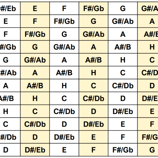 Diese Akkorde passen zusammen (Tabelle) Gitarrat